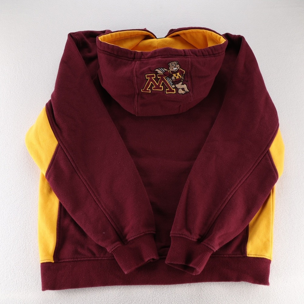 Colosseum Minnesota Golden Gophers Hoodie Mens Medium Maroon Gold Pullover NCAA - Picture 8 of 10